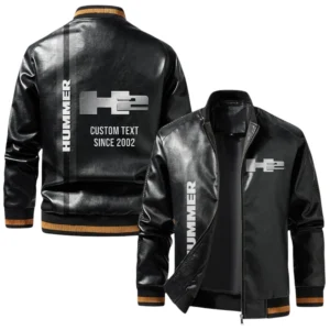 Vintage Hummer H2 Exclusive Logo Jacket, Classic Ribbed Collar and Striped Cuffs, Custom Name TN21032025Y12LJ93CT2H2H
