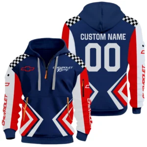 Chevrolet Racing Half Zip Hoodie All Over Prints, Multi-Pockets Custom Name & Number HIDI080325Y26QZ3HCHR