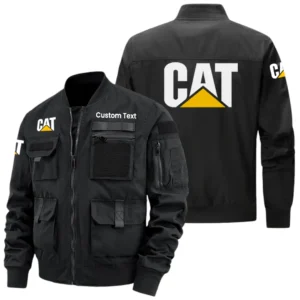 Caterpillar Jacket Baseball Collar Style Multiple Pockets Men Hiking Outdoor Jacket Custom Name