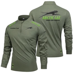 Arctic Cat Limited 2025 Long Sleeve Shirt, Stand Collar Quarter Zip-up Custom Name HIDI250325Y49LMT05ARC