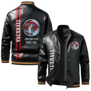Vintage Vauxhall Exclusive Logo Jacket, Classic Ribbed Collar and Striped Cuffs, Custom Name TN01042025Y12LJ93CT2VLL