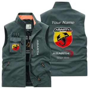Abarth Multi Pocket Vest Sleeveless Men Outdoor Vest Lightweight Custom Name TN170425Y39MPVCT1ABA