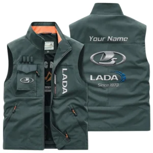 Lada Multi Pocket Vest Sleeveless Men Outdoor Vest Lightweight Custom Name TN170425Y39MPVCT1LAD