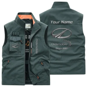 Oldsmobile Multi Pocket Vest Sleeveless Men Outdoor Vest Lightweight Custom Name TN170425Y39MPVCT1OLD