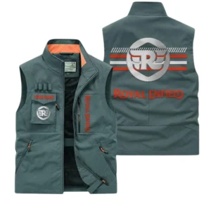 Royal Enfield Multi Pocket Vest Sleeveless Men Outdoor Vest Lightweight Custom Name For Fans TN190425Y39MPVCT1ROY