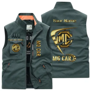 MG Cars Multi Pocket Vest Sleeveless Men Outdoor Vest Lightweight Custom Name For Fans TN230425Y39MPVCT1MGC
