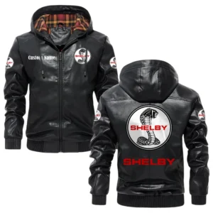 Shelby Cobra Hooded Jacket PU Leather x Durable Windproof Warm Soft Checkered Lining Customize Name
