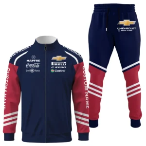 Chevrolet Racing Long Sleeve Shirt Full Zip x Long Pants Set All Over Print, Sports Style Custom Name HIDI030425Y53S16JKCHR