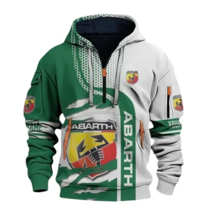 Abarth Half Zip Hoodie All Over Prints, Multi-Pockets Custom Name TN180525Y26QZ3CT1ABA