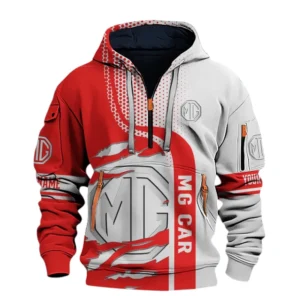 MG Cars Half Zip Hoodie All Over Prints, Multi-Pockets Custom TN130525Y26QZ3CT1MGC