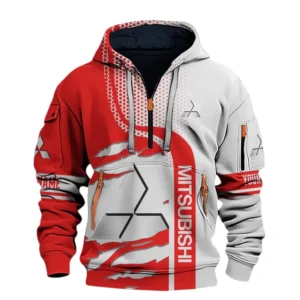 Mitsubishi Half Zip Hoodie All Over Prints, Multi-Pockets Custom TN130525Y26QZ3CT1MIT