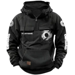 Bimota Quarter Zip Hoodie, Sports Hoodie Multi-Pockets, Custom Name HG030525Y41HJRCT1BIM