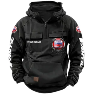 Fantic Motorcycles Quarter Zip Hoodie, Sports Hoodie Multi-Pockets, Custom Name HG090525Y41HJRCT1FAM