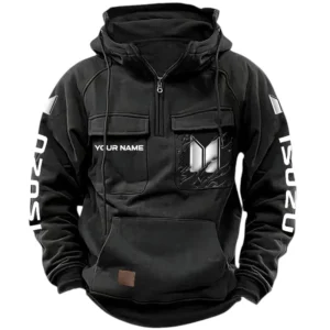 Isuzu Quarter Zip Hoodie, Sports Hoodie Multi-Pockets, Custom Name HG100525Y41HJRCT1ISU