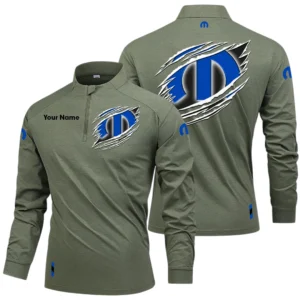 Mopar Long Sleeve Shirt, Stand Collar Quarter Zip-up Custom Name HIDI090525Y49LMT05MOP