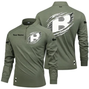 Buell Motorcycles Long Sleeve Shirt, Stand Collar Quarter Zip-up Custom Name HIDI130525Y49LMT05BUM