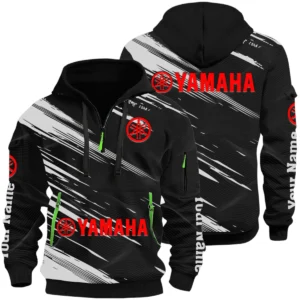 Yamaha Half Zip Hoodie All Over Prints Multi-Pockets Customize Name