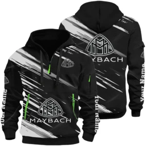 Maybach Half Zip Hoodie All Over Prints, Multi-Pockets Custom Name HIHI190625Y26QZ3HMAB
