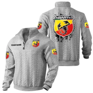 Abarth Quarter Zip Sweatshirt Stand Collar Gift For Fan Custom Name