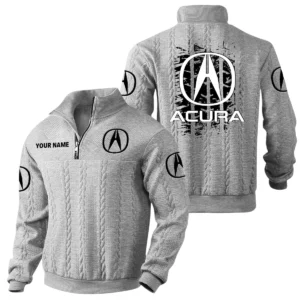 Acura Quarter Zip Sweatshirt Stand Collar Gift For Fan Custom Name