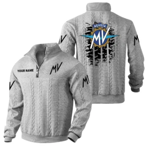 MV Agusta Quarter Zip Sweatshirt Stand Collar Gift For Fan Custom Name
