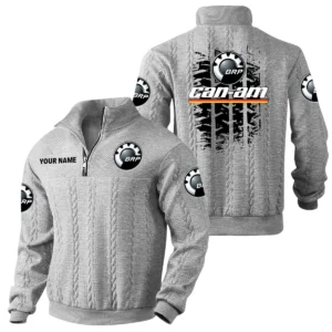 Can Am BRP Quarter Zip Sweatshirt Stand Collar Gift For Fan Custom Name