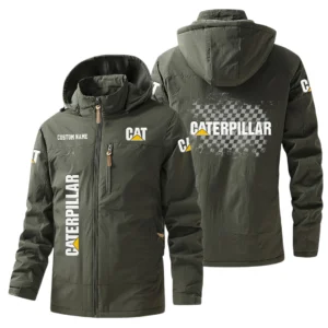 Caterpillar Windbreaker Jacket Hooded Warm Lining Waterproof Customize Text