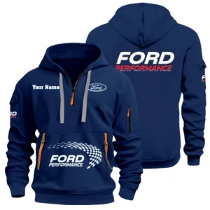 Ford Performance Racing Half Zip Hoodie Sports Hooded Multi-Pockets Personalize Text
