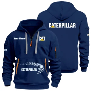 Caterpillar Half Zip Hoodie Sports Hooded Multi-Pockets Personalize Text
