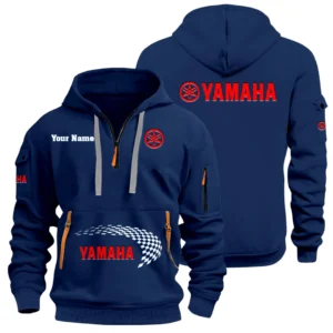 Yamaha Half Zip Hoodie Sports Hooded Multi-Pockets Personalize Text