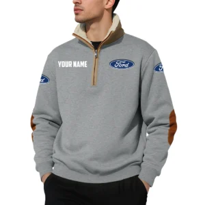 Ford Performance Racing Men's Quarter Zip Sweatshirt Fleece-Lined Collar Customize Text