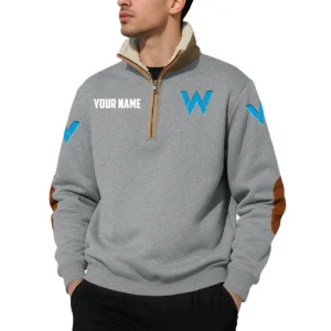 Williams Racing Men's Quarter Zip Sweatshirt Fleece-Lined Collar Customize Text