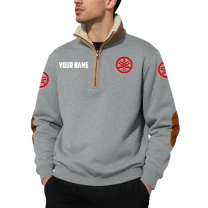 Yamaha Men's Quarter Zip Sweatshirt Fleece-Lined Collar Customize Text