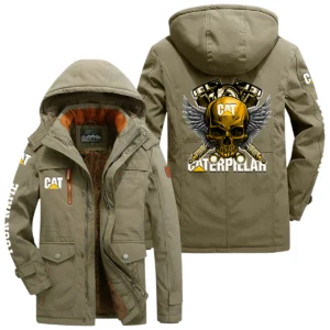 Caterpillar Windproof Jacket Heavy Duty Fleece Lined Hooded Coat Customize Name