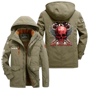 KIA Windproof Jacket Heavy Duty Fleece Lined Hooded Coat Custom Your Name