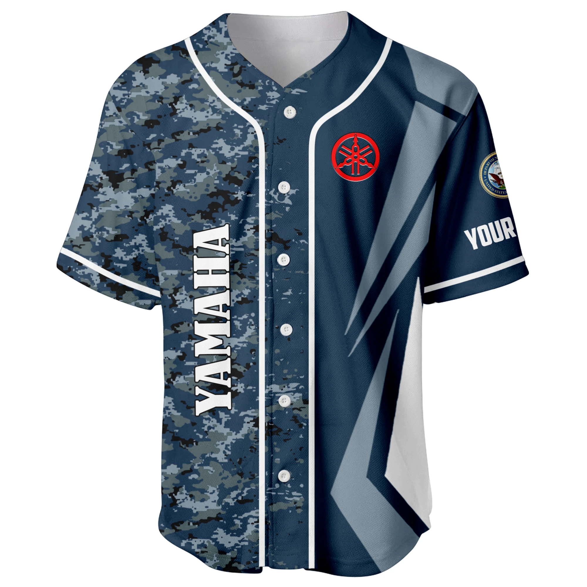 Yamaha x US Navy 250th Anniversary Baseball Jersey Customize Name Yamaha x US Navy 250th Anniversary Baseball Jersey Customize Name - Image 2