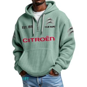 Citroen Quarter-Zip Waffle Hoodie Custom Your Name