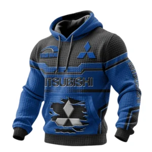 Mitsubishi Waffle Pullover Hoodie 3D Custom Your Name