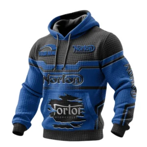 Norton Motorcycle Waffle Pullover Hoodie 3D Custom Your Name
