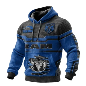 Ram Waffle Pullover Hoodie 3D Custom Your Name