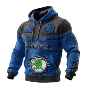 Skoda Waffle Pullover Hoodie 3D Custom Your Name