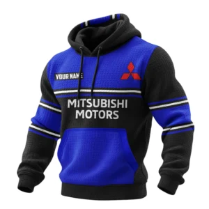 Mitsubishi Waffle Pullover Hoodie 3D Customize Your Name