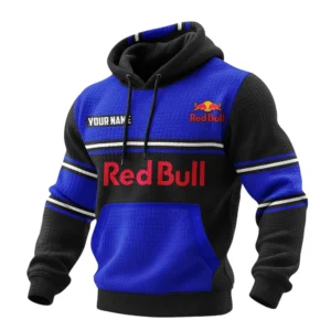 Red Bull Racing Waffle Pullover Hoodie 3D Customize Your Name