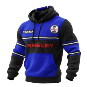 Shelby Men's Waffle Pullover Hoodie Personalize Name