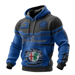 Alfa Romeo Waffle Pullover Hoodie 3D Custom Your Name