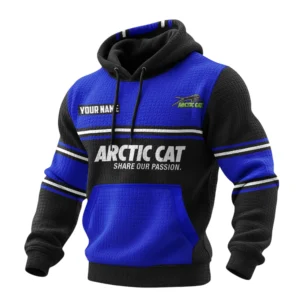 Arctic Cat Waffle Pullover Hoodie 3D Customize Your Name