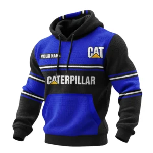 Caterpillar Men’s Waffle Pullover Hoodie Personalize Name