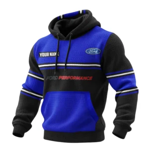 Ford Performance Racing Men’s Waffle Pullover Hoodie Personalize Text