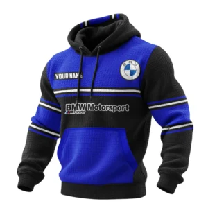 BMW Motorsport Racing Waffle Pullover Hoodie Customize Name Limited Edition