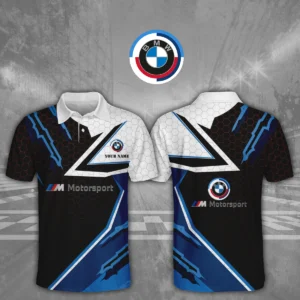 BMW M Motorsport Racing 3D Polo Shirt Custom Your Name